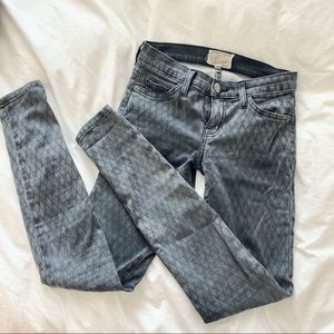 Current Elliott ankle skinny jeans in fishnet
